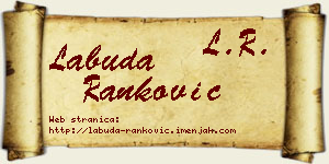 Labuda Ranković vizit kartica